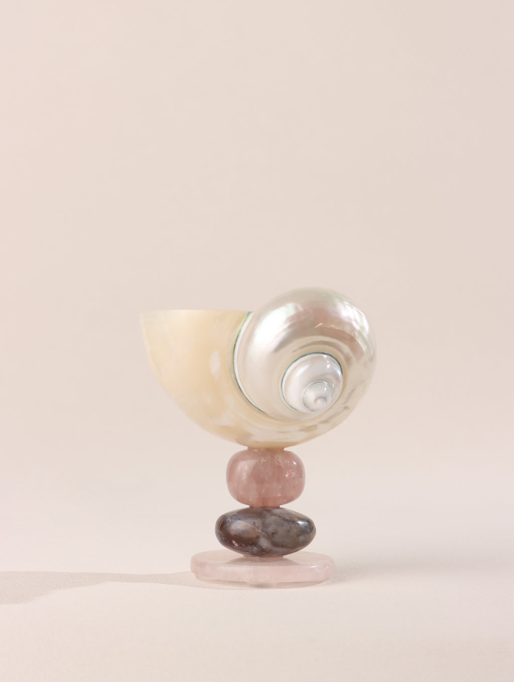 No. 01 Conch Shell Object with Pyramid Crystal Base