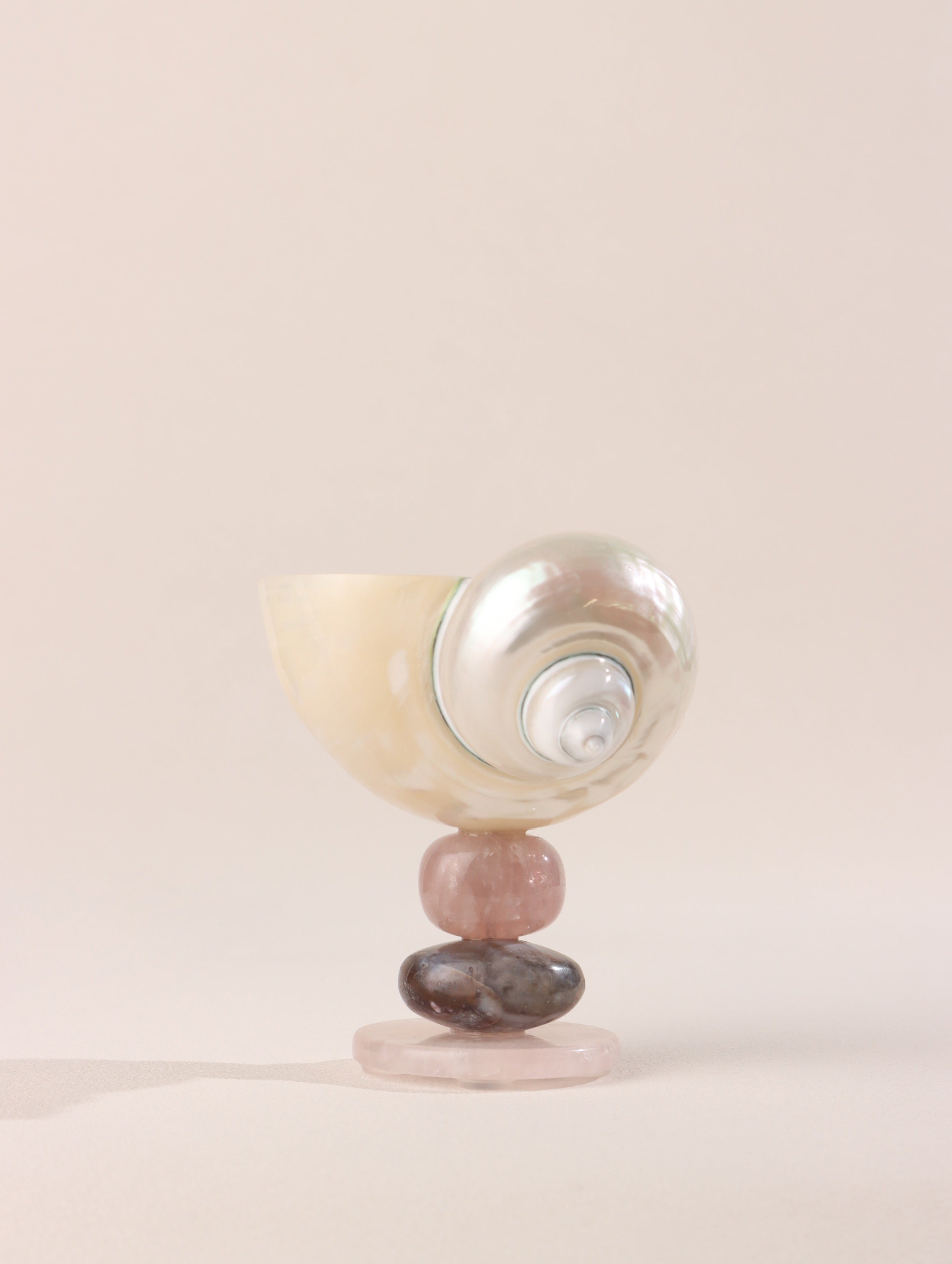 No. 02 Conch Shell Object with Pyramid Crystal Base