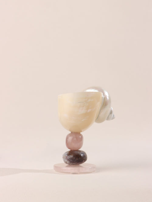 No. 01 Conch Shell Object with Pyramid Crystal Base
