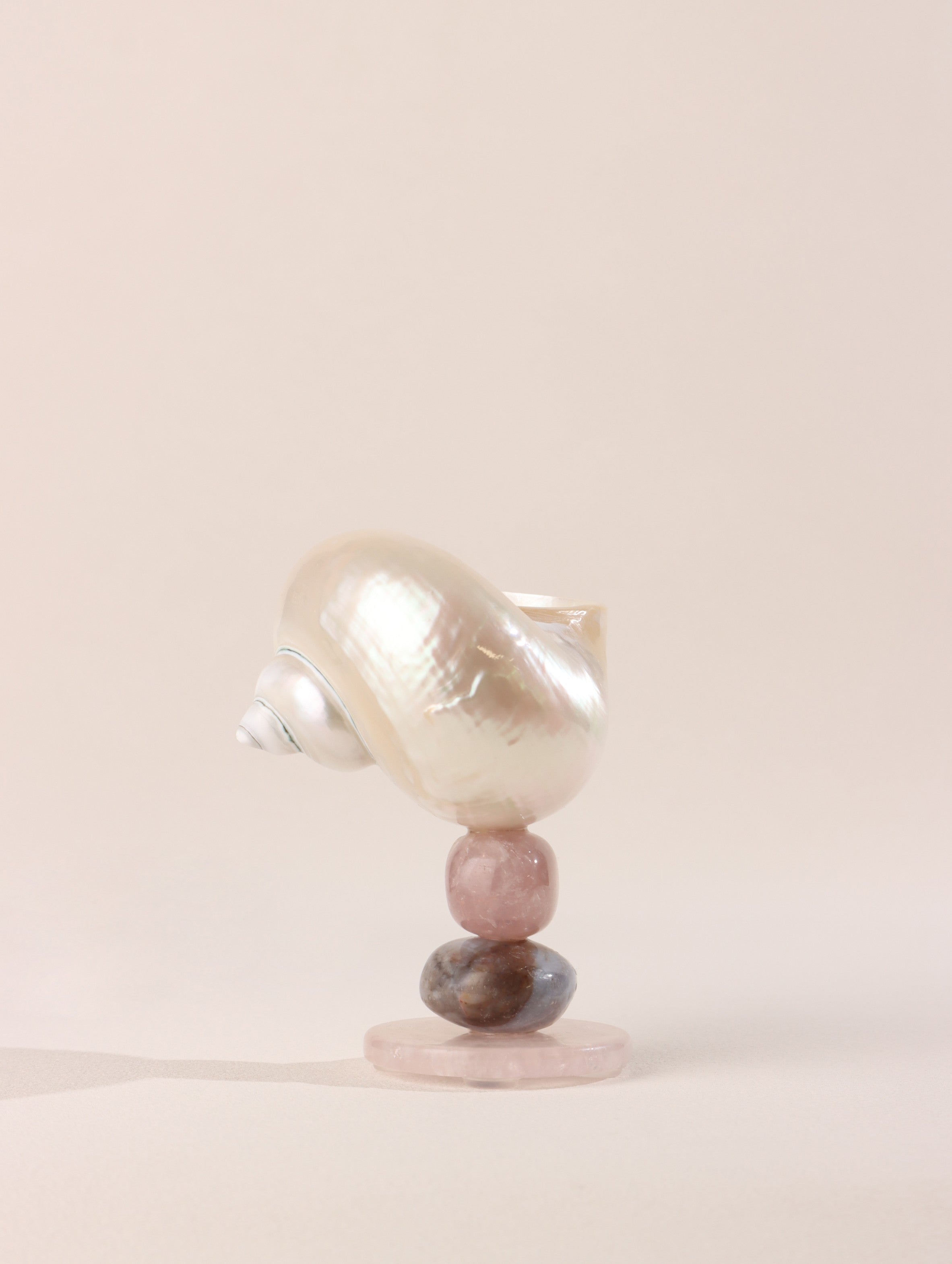 No. 02 Conch Shell Object with Pyramid Crystal Base